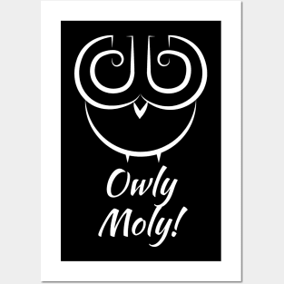 Owly Moly - surprised Owl Design Posters and Art